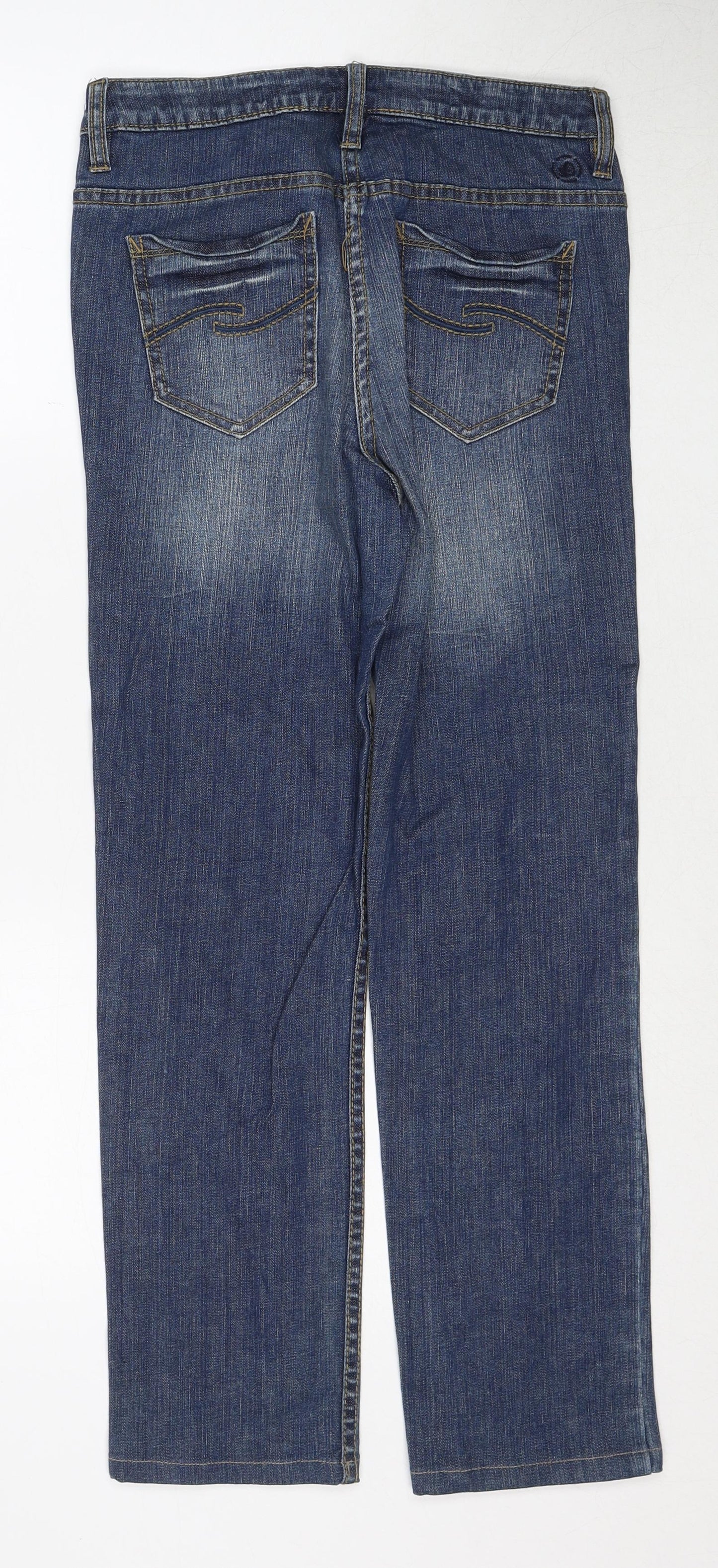 s.Oliver Womens Blue Cotton Straight Jeans Size 28 in Regular Zip