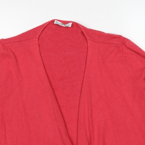 Peter Hahn Womens Pink V-Neck Cotton Cardigan Jumper Size 14