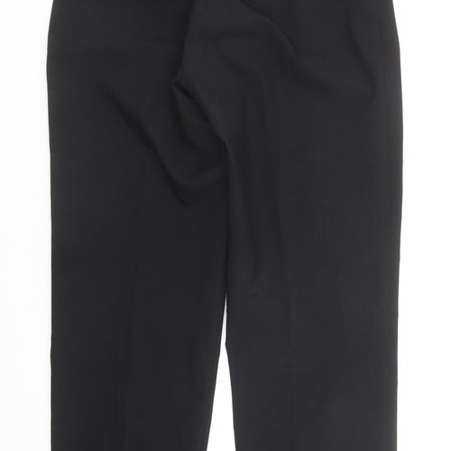 Sarah Hamilton Womens Black Polyester Trousers Size 14 Regular Zip