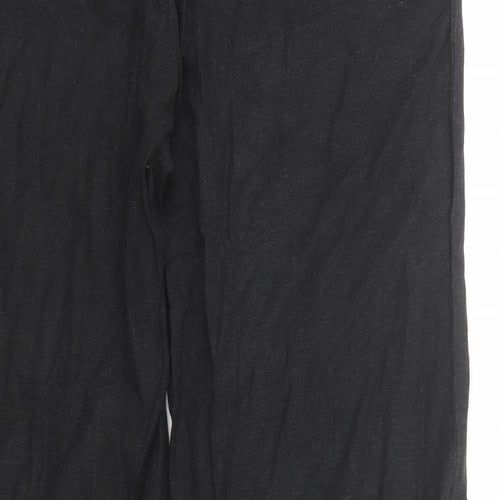 Dorothy Perkins Womens Black Viscose Trousers Size 16 Regular Zip
