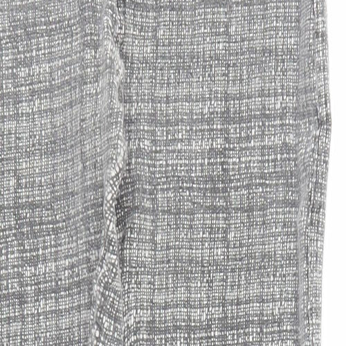 Golddigga Womens Grey Cotton Trousers Size 8 Regular Zip