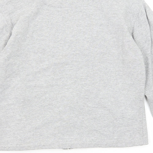 Fondazione Womens Grey Cotton Full Zip Sweatshirt Size S Zip - Flower