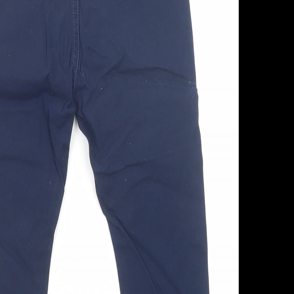 J.N.S Boys Blue Cotton Chino Trousers Size 3 Years Regular Zip