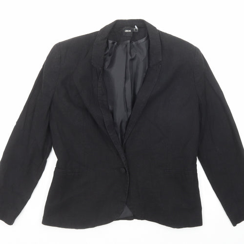 ASOS Womens Black Jacket Blazer Size 10 Button