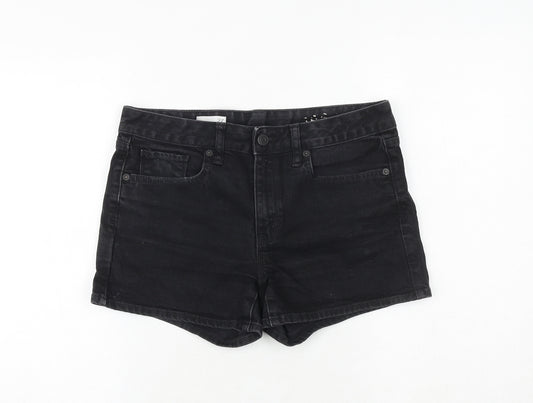 Gap Womens Black Cotton Hot Pants Shorts Size 27 in Regular Zip