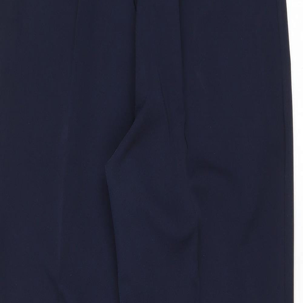 Sky Designs Womens Blue Polyester Trousers Size 14 Regular Zip