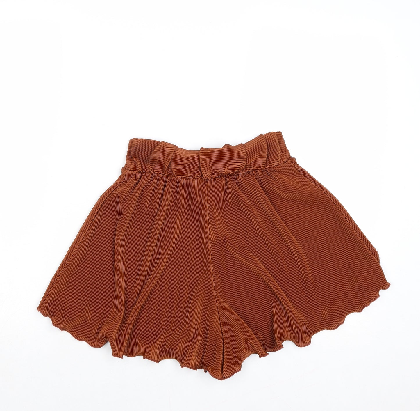 ASOS Womens Brown Polyester Basic Shorts Size 6 Regular Pull On - Plisse
