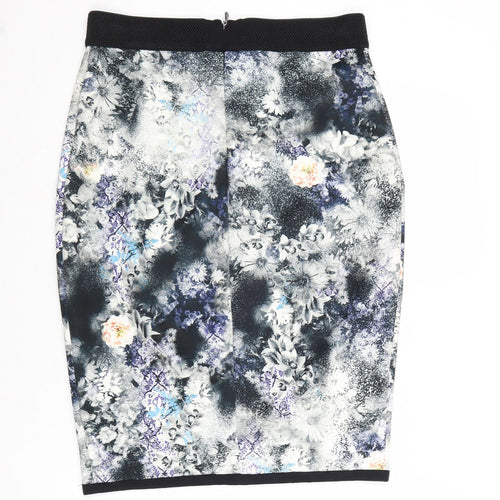 Damsel in a Dress Womens Multicoloured Floral Polyester Straight & Pencil Skirt Size 14 Zip