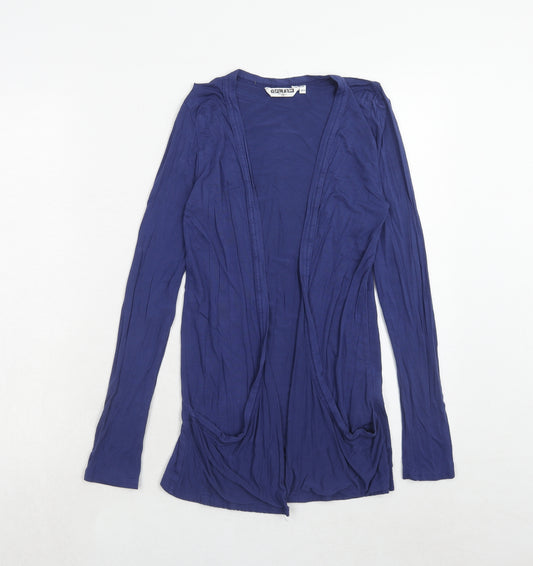 New Look Girls Blue V-Neck Viscose Cardigan Jumper Size 10-11 Years Pullover