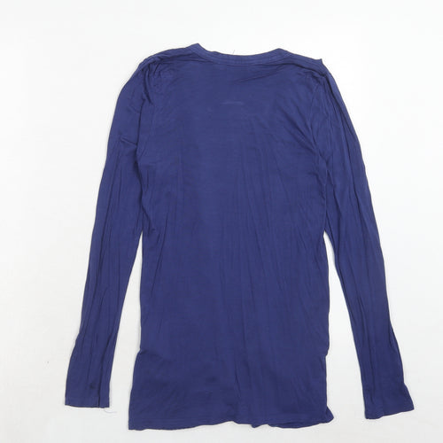 New Look Girls Blue V-Neck Viscose Cardigan Jumper Size 10-11 Years Pullover