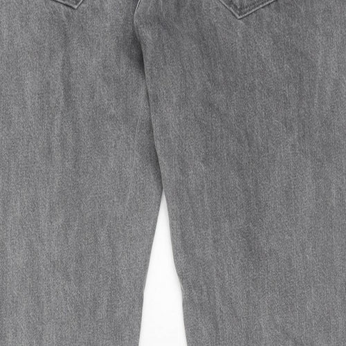 ASOS Mens Grey Cotton Straight Jeans Size 33 in Regular Button