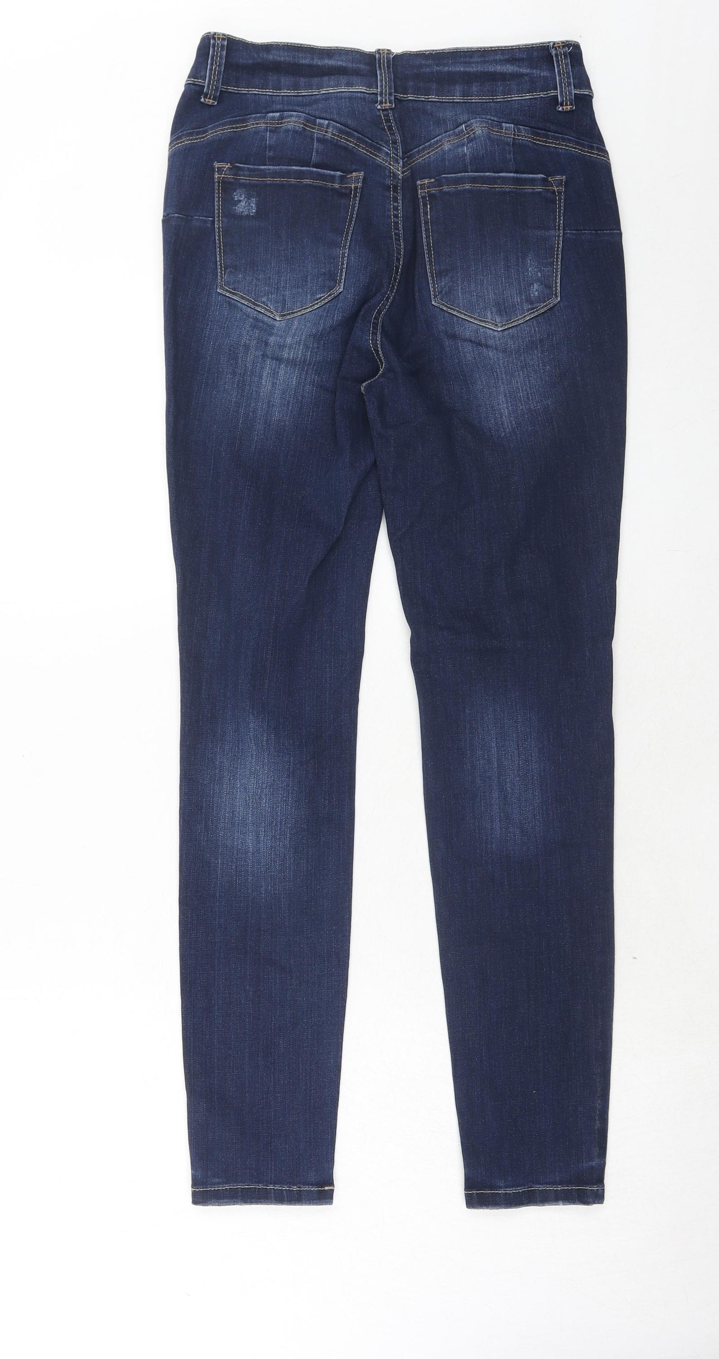 WAX JEAN Womens Blue Cotton Skinny Jeans Size 28 in Regular Zip