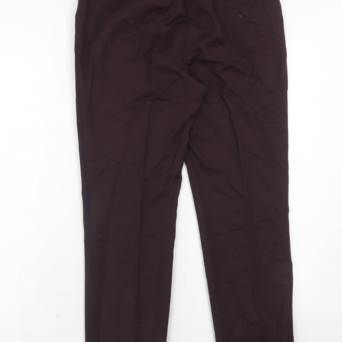 Mint Velvet Womens Purple Polyester Trousers Size 10 Regular Hook & Eye