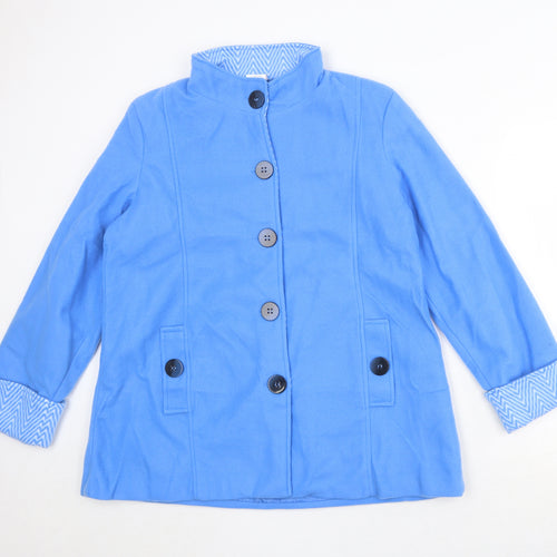 Anne de Lancay Womens Blue Jacket Size M Button