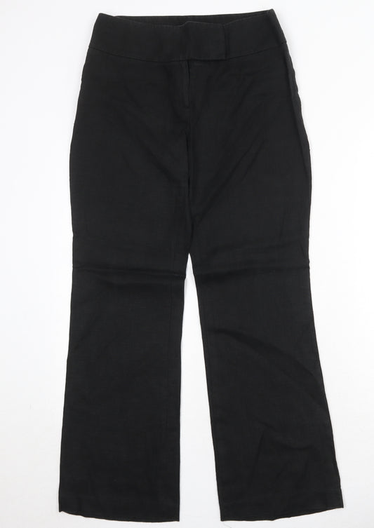 Planet Womens Black Polyester Trousers Size 30 in Regular Zip