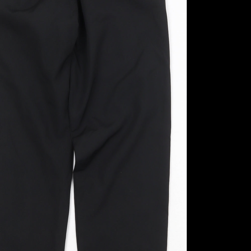 RAM Womens Black Polyester Trousers Size XS Regular Drawstring