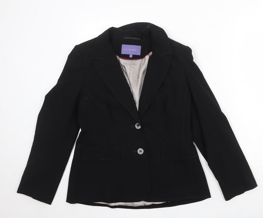 Autonomy Womens Black Polyester Jacket Blazer Size 10