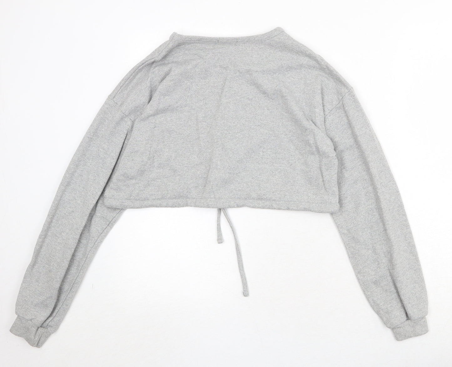 Boohoo Womens Grey Polyester Pullover Sweatshirt Size 12 Pullover