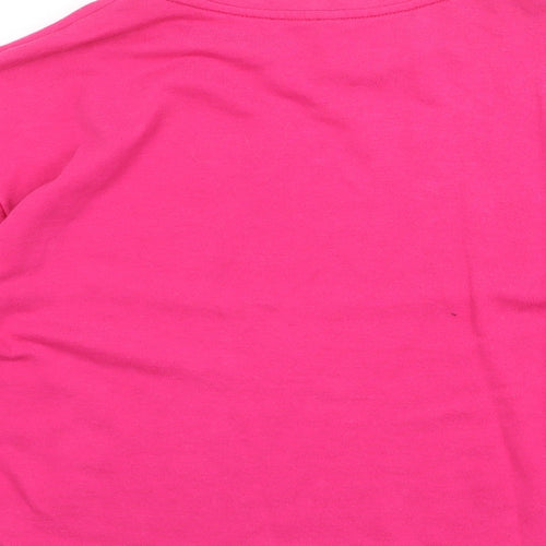 Divided Womens Pink Cotton Pullover Sweatshirt Size S Pullover