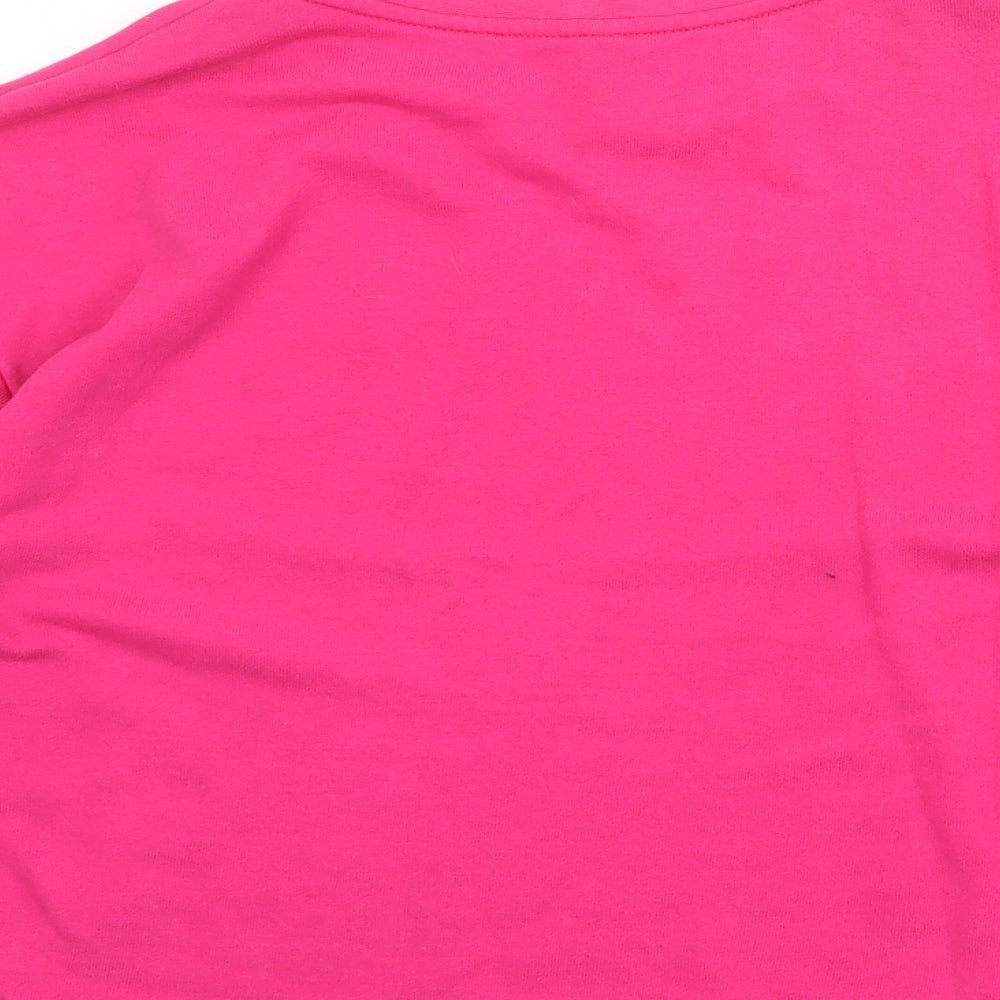 Divided Womens Pink Cotton Pullover Sweatshirt Size S Pullover