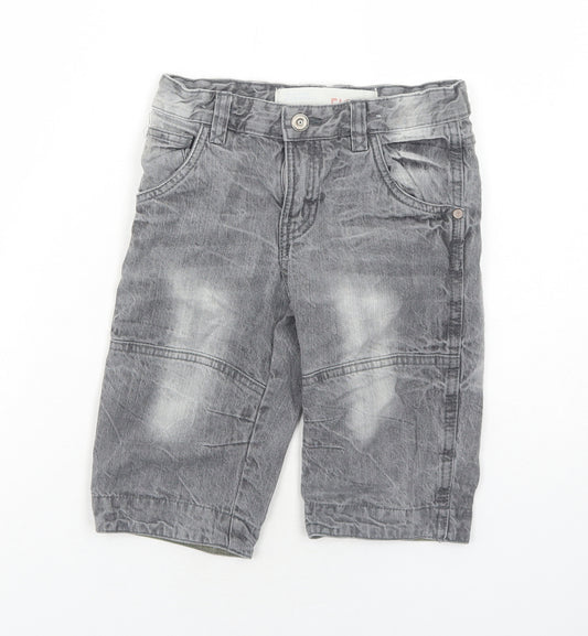 Cotton On Boys Grey Cotton Bermuda Shorts Size 8 Years Regular Zip