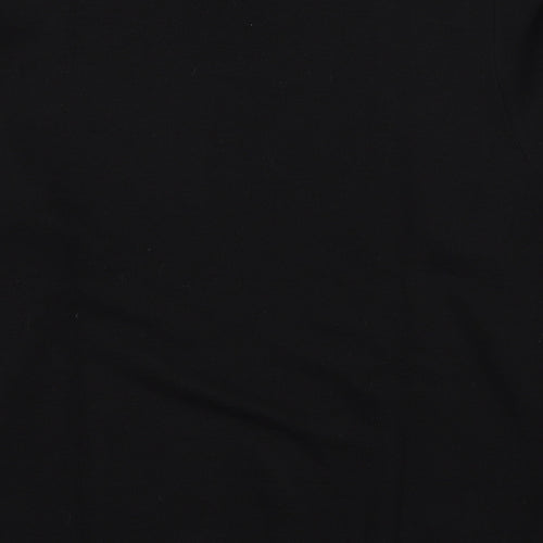 Tom Hagan Mens Black Crew Neck Striped Polyester Pullover Jumper Size XL Long Sleeve