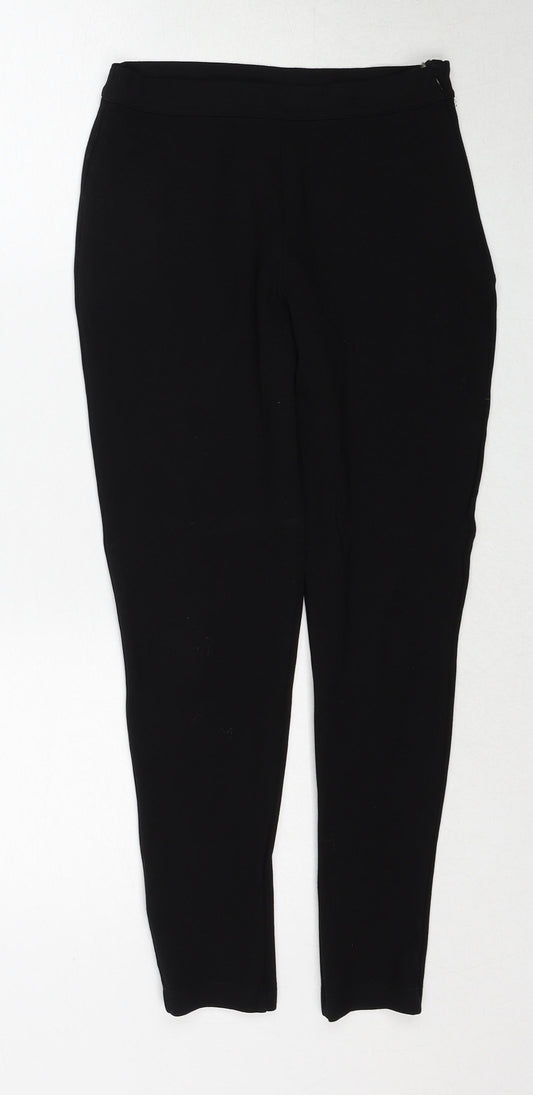 Marks and Spencer Girls Black Viscose Jegging Trousers Size 12-13 Years Regular Zip