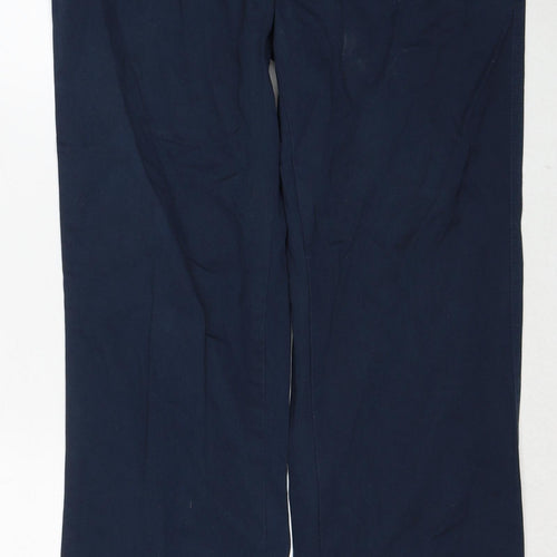No Comment Mens Blue Cotton Trousers Size 30 in Regular Zip