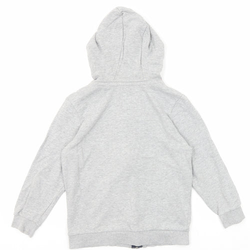 Young Style Boys Grey Cotton Full Zip Hoodie Size 9-10 Years Zip - New York 1993