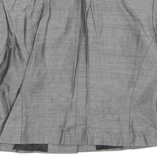 Etam Womens Grey Jacket Blazer Size 10 Button