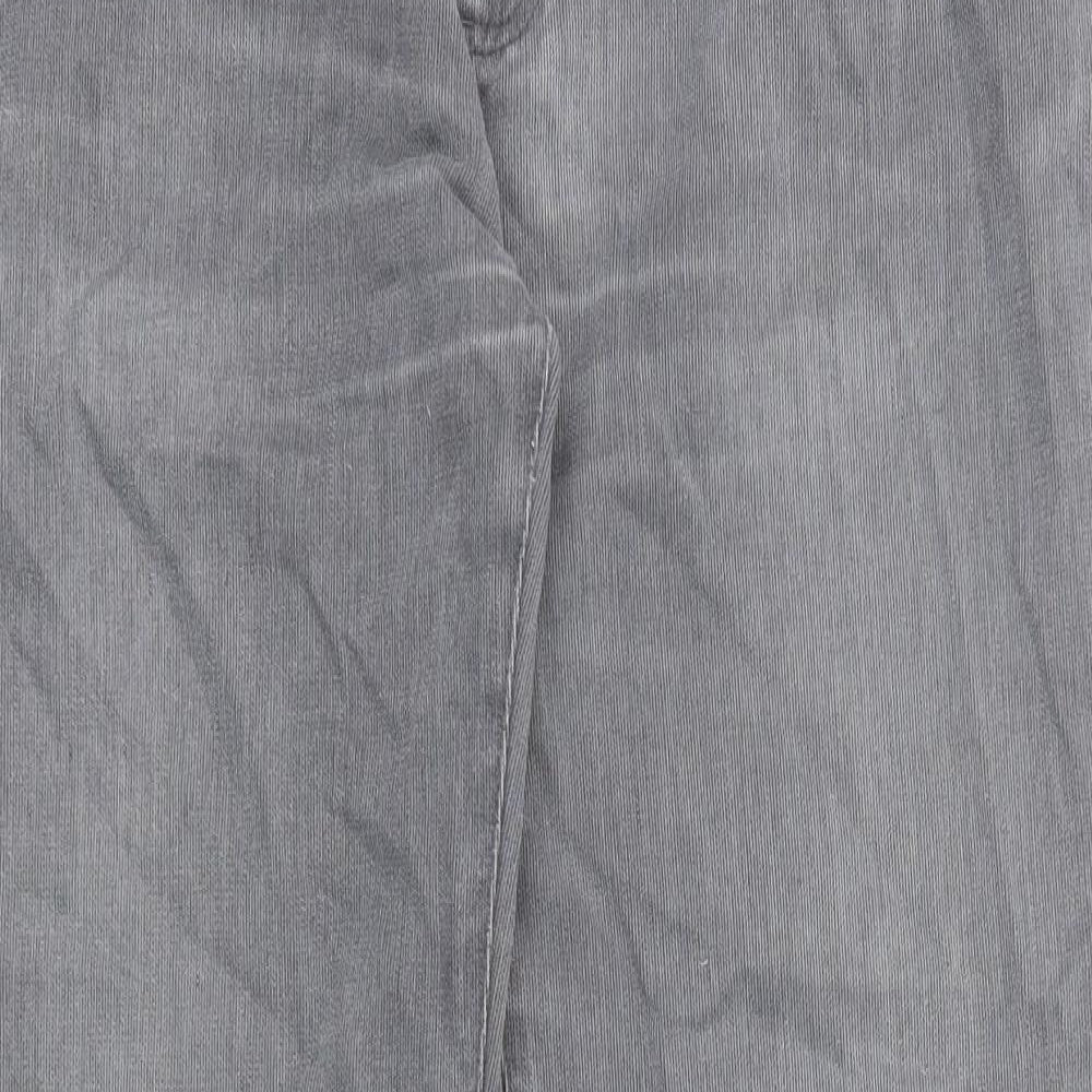 Stark Mens Grey Cotton Straight Jeans Size 34 in Regular Zip