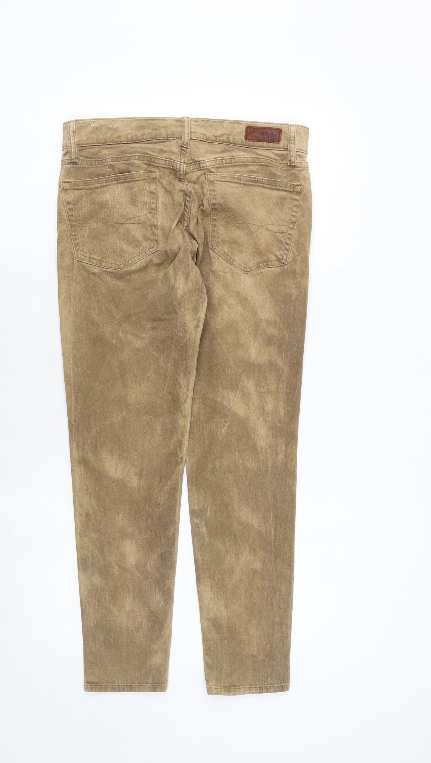 Ralph Lauren Womens Brown Cotton Skinny Jeans Size 26 in Regular Zip