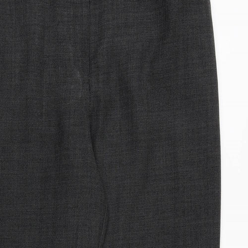 BHS Womens Grey Polyester Dress Pants Trousers Size 20 Regular Zip