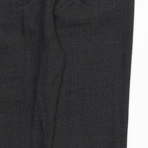 BHS Womens Grey Polyester Dress Pants Trousers Size 20 Regular Zip