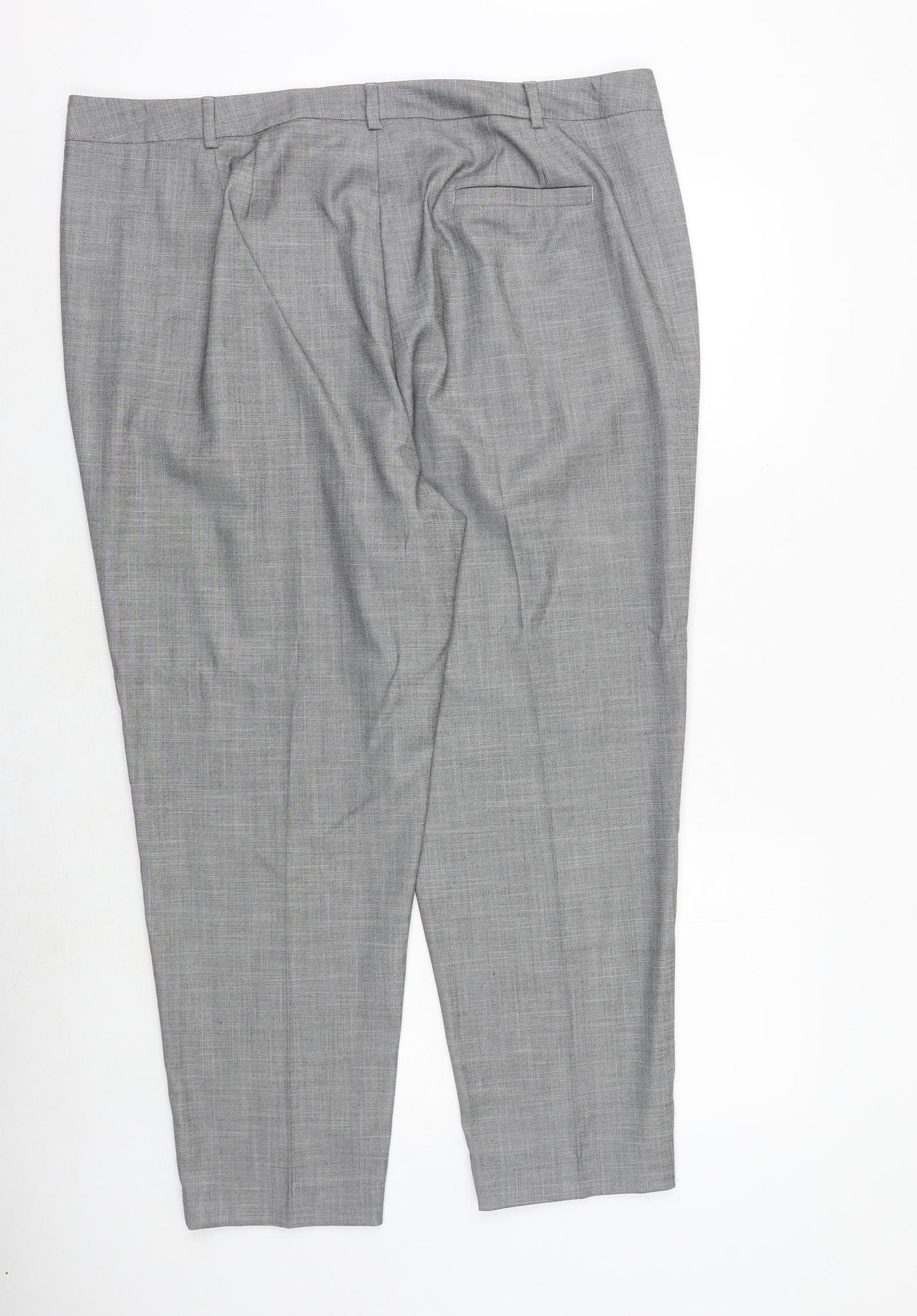 Marks and Spencer Womens Grey Polyester Dress Pants Trousers Size 20 Regular Zip