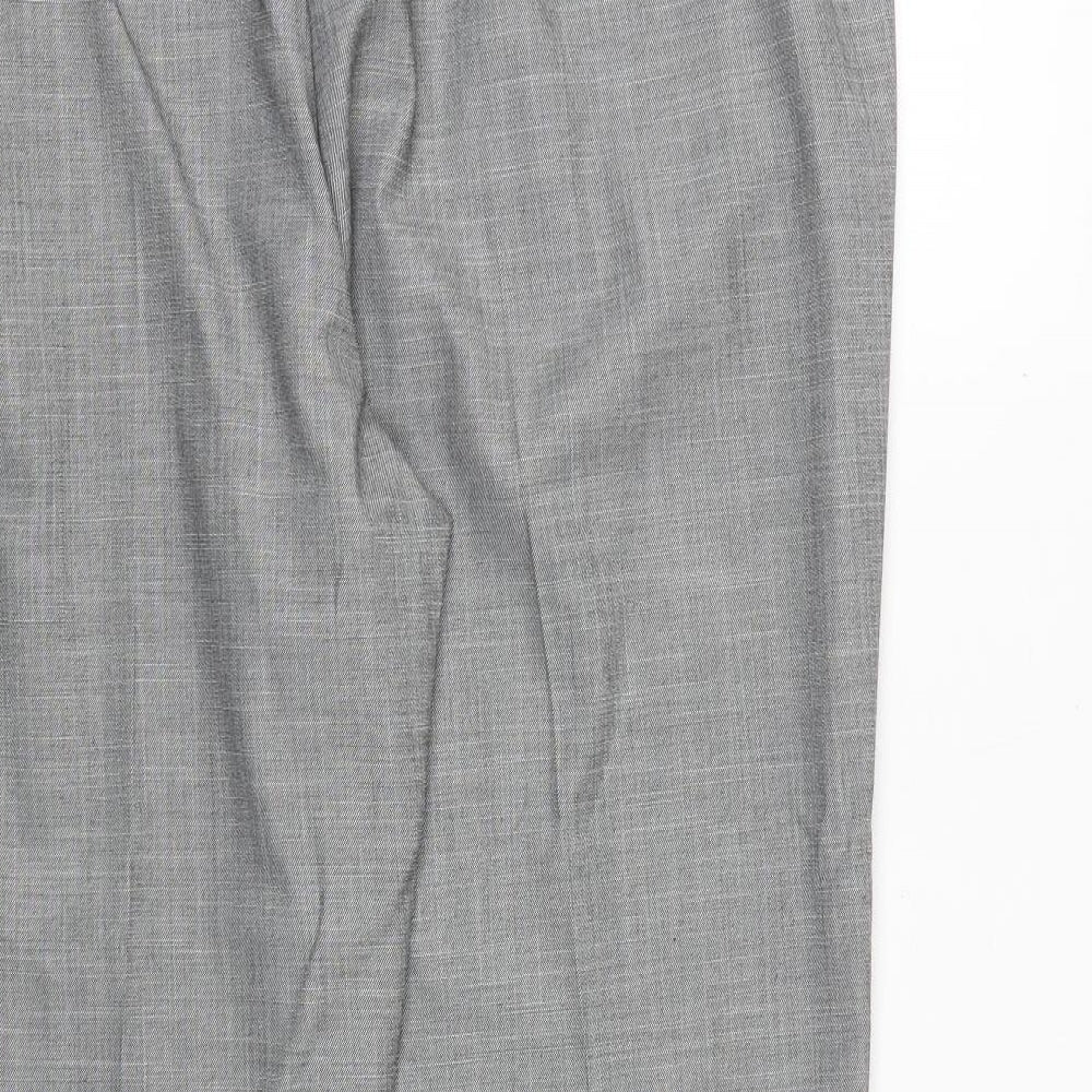 Marks and Spencer Womens Grey Polyester Dress Pants Trousers Size 20 Regular Zip