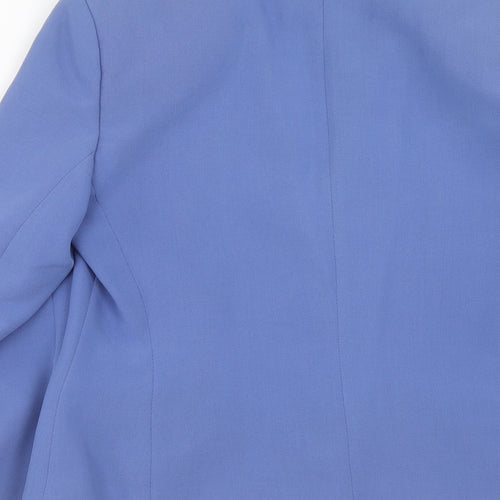 Alexon Womens Blue Polyester Jacket Blazer Size 10