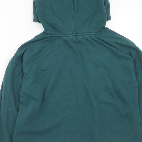 DKNY Womens Green Cotton Pullover Hoodie Size S Pullover