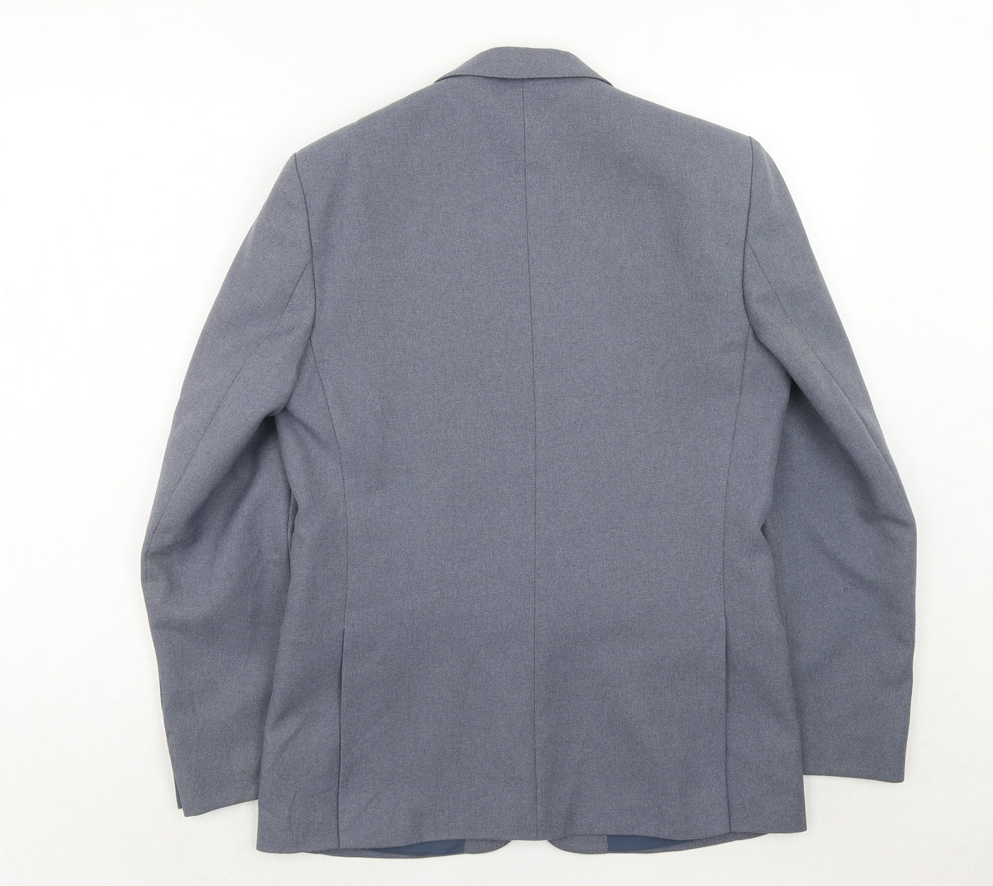 Greenwoods Mens Blue Polyester Jacket Suit Jacket Size 38 Regular