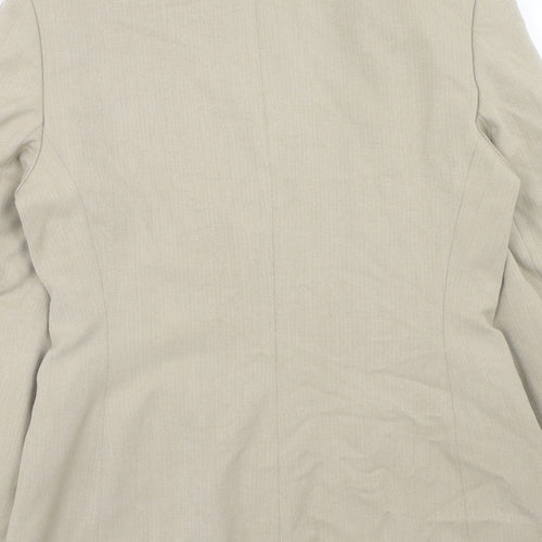 NEXT Womens Beige Polyester Jacket Suit Jacket Size 10