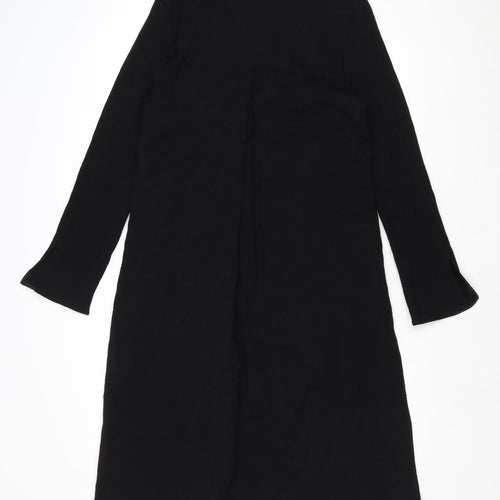 NITYA Womens Black Overcoat Coat Size 10 Button