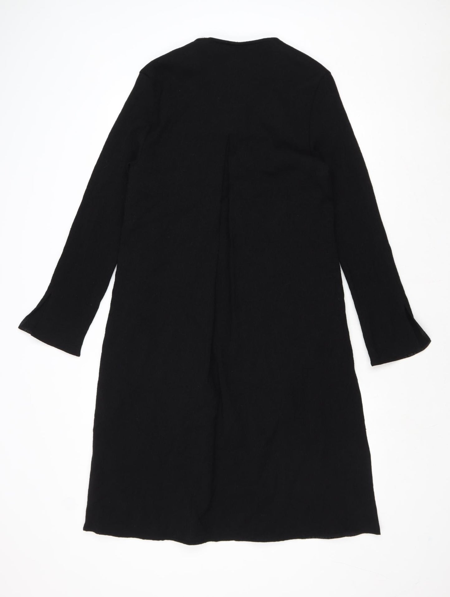 NITYA Womens Black Overcoat Coat Size 10 Button