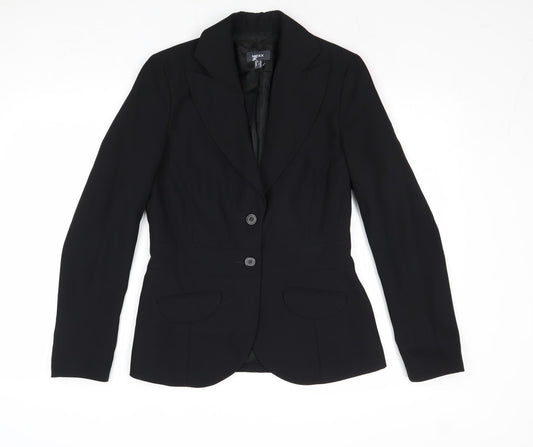 Mexx Womens Black Polyester Jacket Suit Jacket Size 10