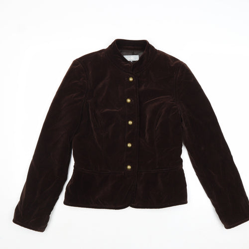 Wallis Womens Brown Jacket Size 10 Button