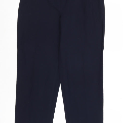 Marks and Spencer Womens Blue Polyester Dress Pants Trousers Size 10 Regular Zip