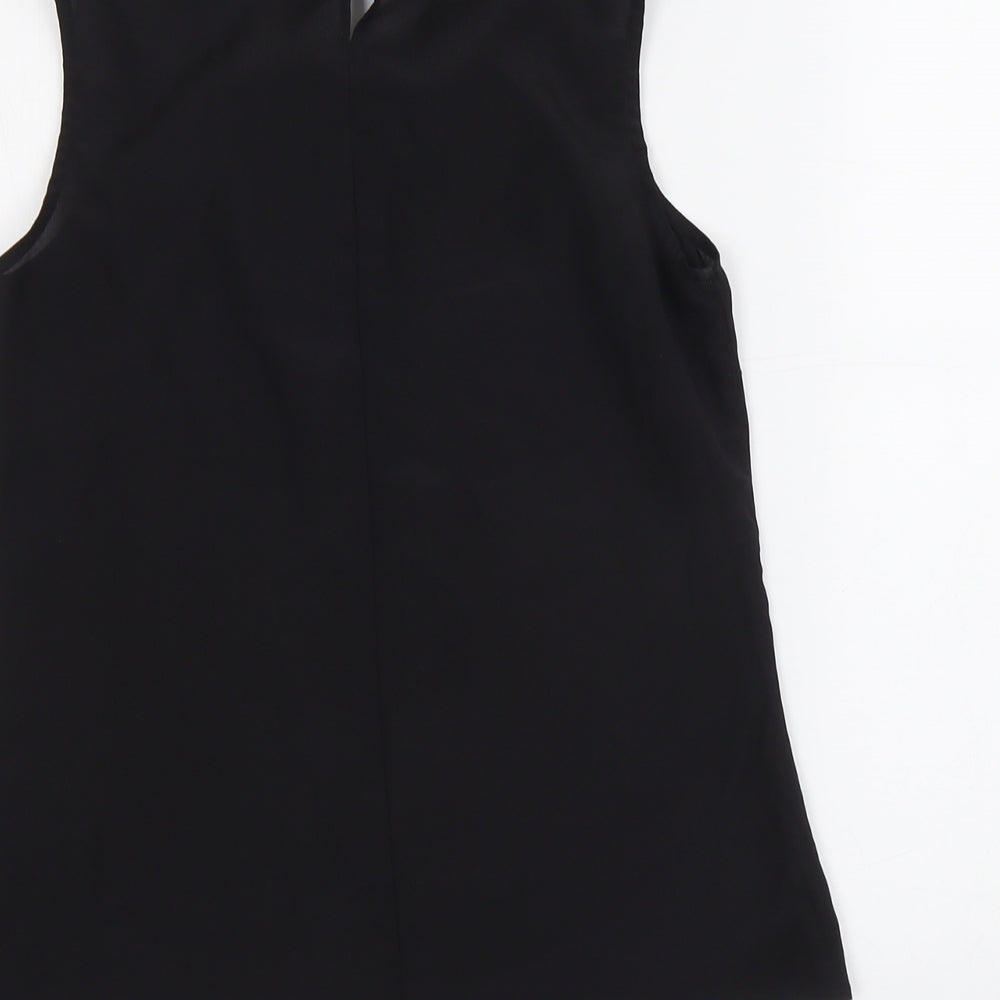 Untold Womens Black Polyester Basic Tank Size 10 Round Neck