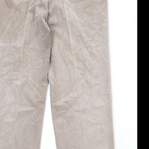 Wolsey Mens Beige Cotton Trousers Size 36 in Regular Zip