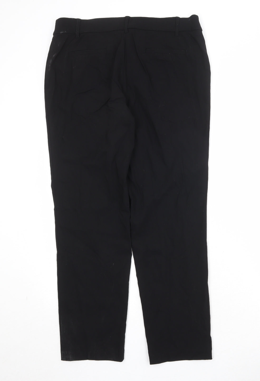 Roz & Ali Womens Black Viscose Dress Pants Trousers Size 8 Regular Zip