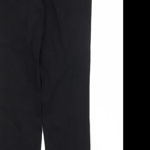 Roz & Ali Womens Black Viscose Dress Pants Trousers Size 8 Regular Zip