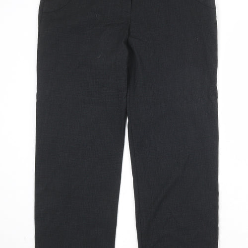 M&Co Womens Black Polyester Dress Pants Trousers Size 12 Regular Zip